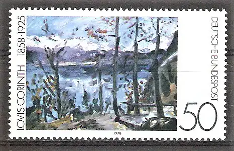 Briefmarke BRD Mi.Nr. 986 ** Deutscher Impressionismus 1978 / "Ostern am Walchensee" Gemälde von Lovis Corinth