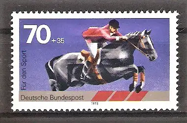 Briefmarke BRD Mi.Nr. 968 ** Sporthilfe 1978 / Springreiter