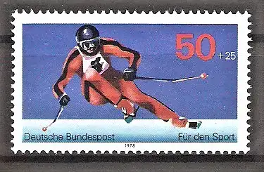 Briefmarke BRD Mi.Nr. 958 ** Sporthilfe 1978 / Skiläufer