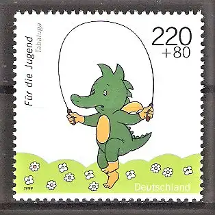 Briefmarke BRD Mi.Nr. 2059 ** Jugend 1999 / Trickfilmfiguren - Tabaluga