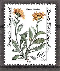 Briefmarke Briefmarke BRD Mi.Nr. 1189 ** Wohlfahrt 1983 / Gefährdete Alpenblumen - Krainer Greiskraut