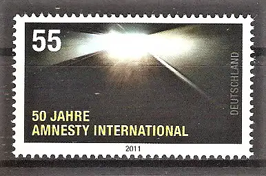 Briefmarke BRD Mi.Nr. 2873 ** 50 Jahre Amnesty International 2011 / Licht am Ende des Tunnels