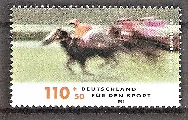 Briefmarke BRD Mi.Nr. 2033 ** Sporthilfe 1999 / Rennsport - Pferderennsport