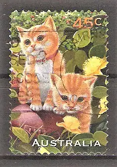 Briefmarke Australien Mi.Nr. 1598 A o Haustiere 1996 / Katzen