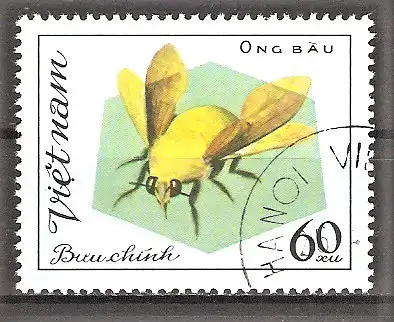 Briefmarke Vietnam Mi.Nr. 1210 o Hautflügler 1982 / Wespen und Bienen