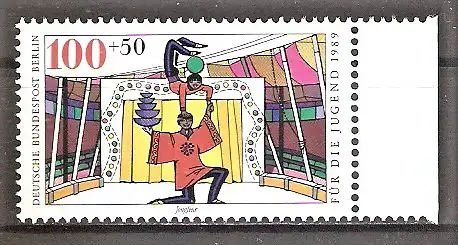 Briefmarke Berlin Mi.Nr. 841 ** Seitenrand rechts - Jugend 1989 - Zirkus / Jongleur