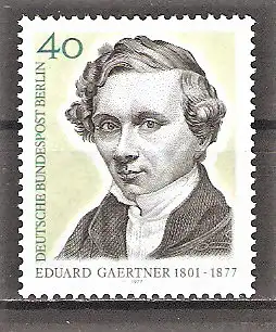 Briefmarke Berlin Mi.Nr. 542 ** 100. Todestag von Eduard Gaertner 1977 / Architekturmaler