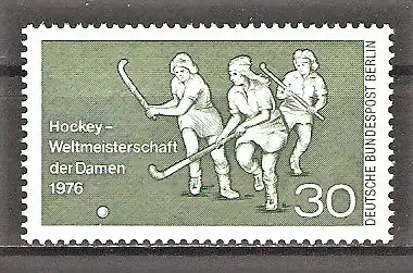 Briefmarke Berlin Mi.Nr. 521 ** Hockey-Weltmeisterschaft der Damen 1976