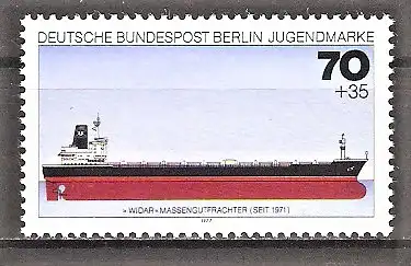 Briefmarke Berlin Mi.Nr. 547 ** Jugend 1977 / Deutsche Schiffe - Massengutfrachter „Widar“