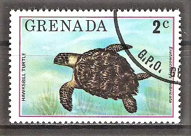 Briefmarke Grenada Mi.Nr. 727 o Echte Karettschildkröte (Eretmochelys imbricata)