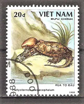 Briefmarke Vietnam Mi.Nr. 2039 o Großkopfschildkröte (Platysternon megacephalum)