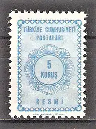 Briefmarke Türkei Dienstmarke Mi.Nr. 92 ** Wertziffer, Girlanden 1964