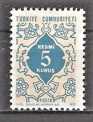 Briefmarke Türkei Dienstmarke Mi.Nr. 130 ** Ornamente 1972