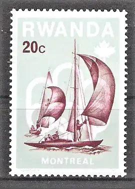 Briefmarke Ruanda Mi.Nr. 799 ** Olympische Sommerspiele Montreal 1976 / Segeln