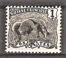 Briefmarke Französisch-Guayana Mi.Nr. 49 ** Großer Ameisenbär (Myrmecophaga tridactyla) 