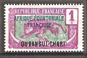 Briefmarke Ubangi-Schari-Tschad Mi.Nr. 43 ** Freimarke 1924