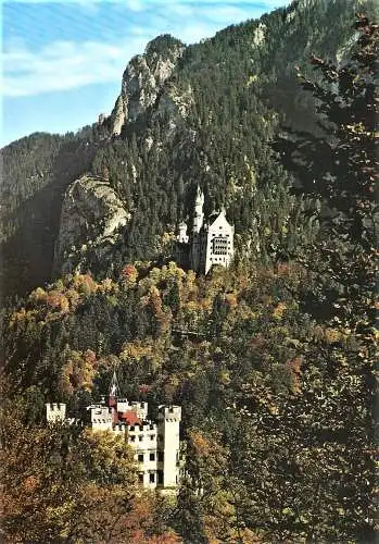 Ansichtskarte Deutschland - Schwangau / Königsschlösser Neuschwanstein und Hohenschwangau (2045)