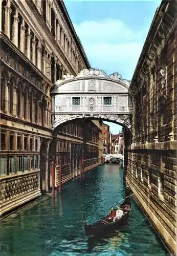 Ansichtskarte Italien - Venedig / Ponte dei Sospiri - Seufzerbrücke (1850)