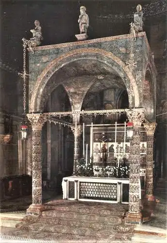 Ansichtskarte Italien - Venedig / Basilica di San Marco - Hochaltar (1854)