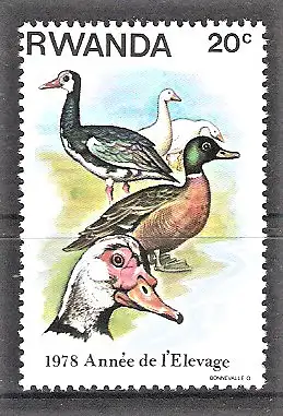Briefmarke Ruanda Mi.Nr. 966 ** Enten und Gänse