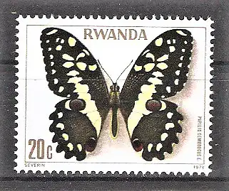 Briefmarke Ruanda Mi.Nr. 974 ** Zitrusschwalbenschwanz (Papilio demodocus)
