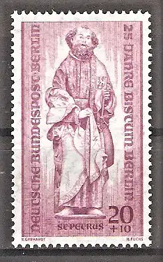 Briefmarke Berlin Mi.Nr. 134 ** 25 Jahre Bistum Berlin 1955 / Hl. Petrus, Apostel, 1. Bischof von Rom