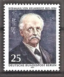 Briefmarke Berlin Mi.Nr. 401 ** 150. Geburtstag von Hermann von Helmholtz 1971 (Physiker, Physiologe, Philosoph)