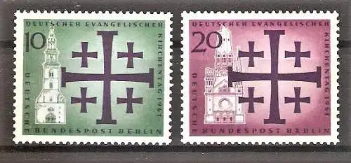 Briefmarke Berlin Mi.Nr. 215-216 ** Deutscher Evangelischer Kirchentag Berlin 1961 / Kompletter Satz !