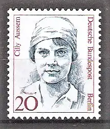 Briefmarke Berlin Mi.Nr. 811 ** 20 Pf. Frauen der deutschen Geschichte 1988 / Cilly Aussem - Tennisspielerin