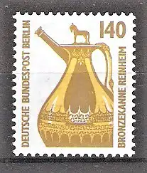 Briefmarke Berlin Mi.Nr. 832 ** 1,40 DM Sehenswürdigkeiten 1989 / Bronzekanne, Reinheim