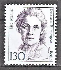 Briefmarke Berlin Mi.Nr. 812 ** 1,30 DM Frauen der deutschen Geschichte 1988 / Lise Meitner, Physikerin