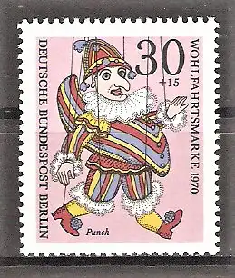 Briefmarke Berlin Mi.Nr. 375 ** Wohlfahrt 1970 - Marionetten / Punch