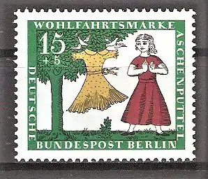Briefmarke Berlin Mi.Nr. 267 ** Märchen der Brüder Grimm 1965 / Szenen aus dem Märchen „Aschenputtel“