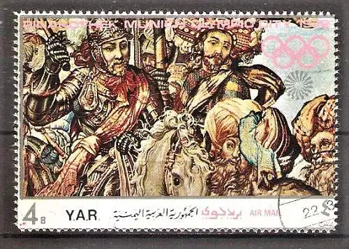 Briefmarke Jemen-Nord (Arab. Republik) Mi.Nr. 1335 o Olympiastadt München 1972 / Pfalzgraf Otto von Wittelsbach