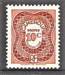 Briefmarke Kamerun Portomarke Mi.Nr. 25 ** Neue Ziffernzeichnung 1947