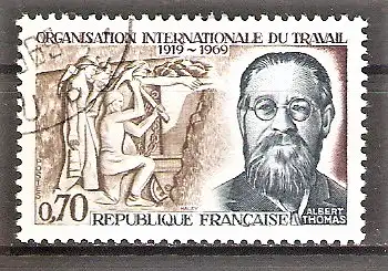 Briefmarke Frankreich Mi.Nr. 1669 o 50 Jahre Internationale Arbeitsorganisation (ILO) 1969 / Albert Thomas (Sozialist)