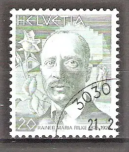 Briefmarke Schweiz Mi.Nr. 1146 o Wahlschweizer 1979 / Rainer Maria Rilke / Schriftsteller