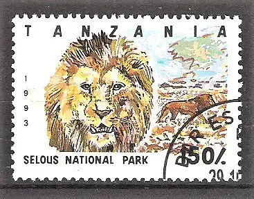 Briefmarke Tanzania Mi.Nr. 1611 o Löwe