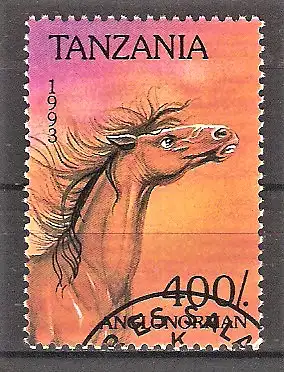Briefmarke Tanzania Mi.Nr. 1684 o Pferd / Anglo-Normanne