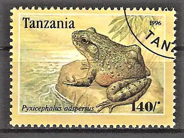 Briefmarke Tanzania Mi.Nr. 2265 o Afrikanischer Ochsenfrosch (Pyxicephalus adspersus)