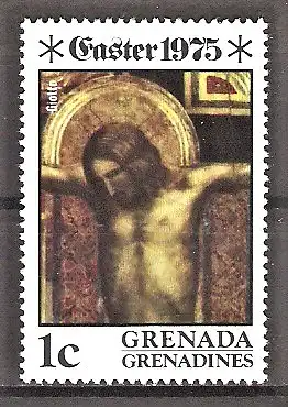 Briefmarke Grenada/Grenadinen Mi.Nr. 64 ** Ostern 1975 / Christusgemälde - Giotto: Christus am Kreuz
