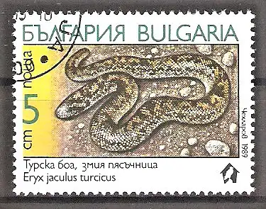 Briefmarke Bulgarien Mi.Nr. 3784 o Türkische Sanaboa (Eryx jaculus turcicus)
