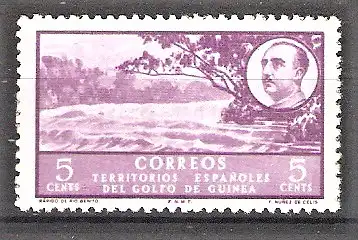Briefmarke Spanische Besitzungen im Golf von Guinea Mi.Nr. 243 ** Ansichten 1950 / Francisco Franco Bahamonde