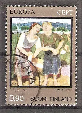 Briefmarke Finnland Mi.Nr. 765 o Europa CEPT 1975 / "Wäscherinnen" - Gemälde von Tyko Konstantin Sallinen