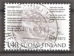 Briefmarke Finnland Mi.Nr. 951 o 150. Geburtstag von Aleksis Kivi 1984 / Dichter