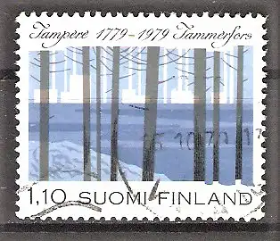 Briefmarke Finnland Mi.Nr. 848 o 200 Jahre Stadt Tampere 1979 / Wald & Industriegebiet