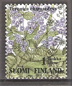 Briefmarke Finnland Mi.Nr. 1262 o Wiesenblumen 1994 / Ehrenpreis (Veronica chamaedrys)
