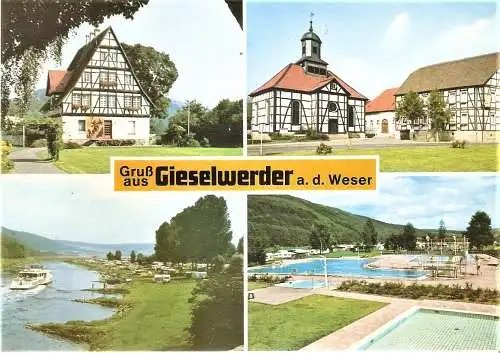 Ansichtskarte Deutschland - Gieselwerder an der Weser / Mehrbildkarte (2124)