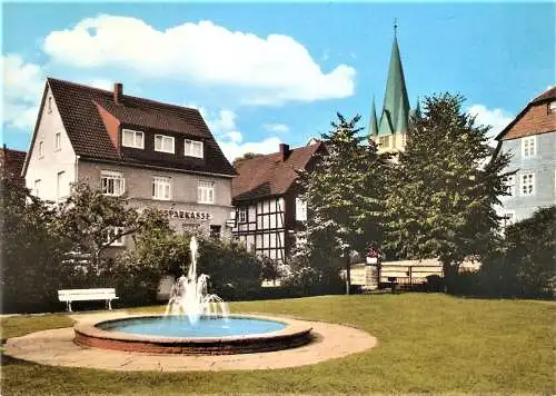 Ansichtskarte Deutschland - Bodenfelde / Reiherbachplatz mit Kreissparkasse (2128)