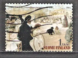 Briefmarke Finnland Mi.Nr. 1707 o 150. Geburtstag von Albert Edelfelt 2004 / Gemälde "Im Jardin de Luxembourg"